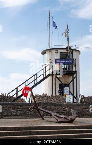 Porthcawl NCI Station ein alter viktorianischer Pilot Lookout Tower, erbaut 1870. Porthcawl Bridgend Wales Großbritannien Stockfoto