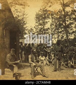 Lagerleben, Armee der Potomac. Nehmen es einfach., E. & H.T. Anthony (Firma), Roche, T. C., 1861, USA Stockfoto