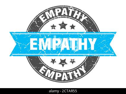 Empathie Rundstempel mit Band. schild. Etikett Stock Vektor