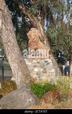 El Monte, Kalifornien, USA 21. September 2020 EINE allgemeine Sicht auf die Atmosphäre des ehemaligen Standorts von Gay's Lion Farm, die 1925 erbaut wurde und über 200 afrikanische Löwen hatte, in El Monte, Kalifornien, USA. Foto von Barry King/Alamy Stockfoto Stockfoto