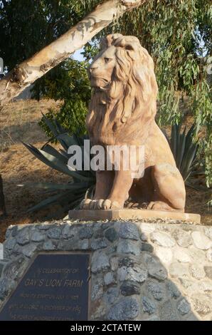 El Monte, Kalifornien, USA 21. September 2020 EINE allgemeine Sicht auf die Atmosphäre des ehemaligen Standorts von Gay's Lion Farm, die 1925 erbaut wurde und über 200 afrikanische Löwen hatte, in El Monte, Kalifornien, USA. Foto von Barry King/Alamy Stockfoto Stockfoto