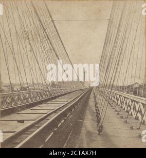 Hängebrücke, Detailansicht, Niagara., Mason, Samuel (Samuel J.), Fotograf, New York (Staat), Niagara Falls (N.Y. und ONT Stockfoto