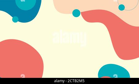 vektordarstellung eines abstrakten Hintergrunds mit Wellen und Kreisen Stock Vektor