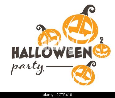 Halloween Party Feiertagsbanner mit Jack o Laternen Stock Vektor