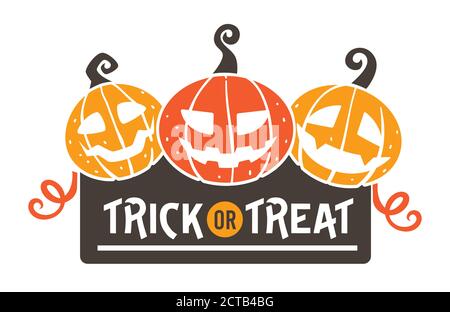 Trick or Treat, Happy halloween Feier Banner Vektor Stock Vektor