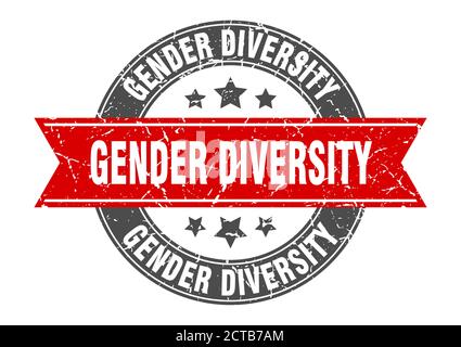 Gender Diversity Rundstempel mit Band. schild. Etikett Stock Vektor