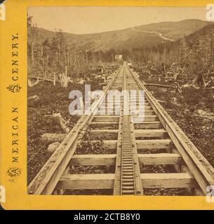 Mount Washington Railway., Pease, N. W. (Nathan W.) (1836-1918), Eisenbahnschienen, Bergbahnen, New Hampshire, Washington, Mount (N.H Stockfoto