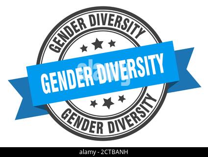 Gender Diversity Label Schild. Runder Stempel. Band. Band Stock Vektor