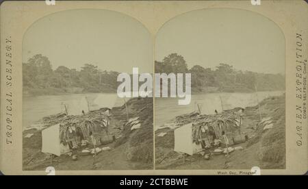 Wash Day, Pinogana., Standbild, Stereographen, 1871, Moran, John (1831-1903 Stockfoto