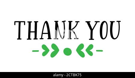 Handskizziert Danke Zitat. Schriftzug für Banner, Flyer, Poster, Werbung, Web, Einladung, Karte. Vektorgrafik Stock Vektor