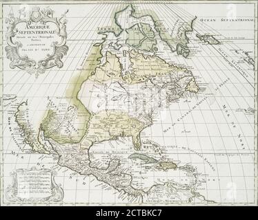 Amerique septentrionale divisée en ses principales parties., still image, Maps, 1792, Elwe, Jan Barend Stockfoto