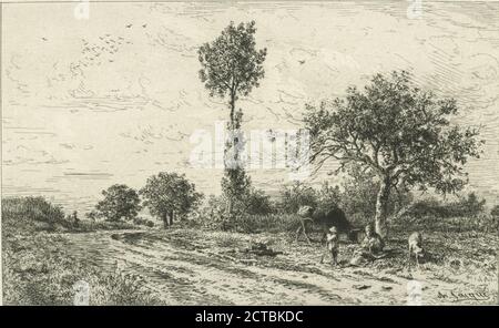 Paysage., Standbild, Drucke, 1864 Stockfoto