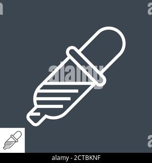 Symbol für Pipettenlinie Stock Vektor