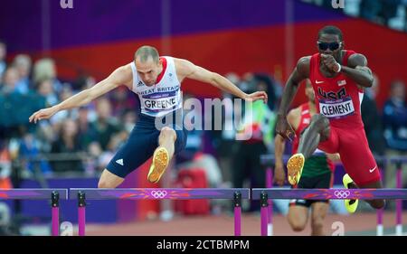 DAI GREENE HERREN 400m HÜRDEN HALBFINALE LONDON 2012 OLYMPIADE Copyright Picture : Mark Pain 07774 842005 PHOTO CREDIT : © MARK PAIN / ALAMY STO Stockfoto