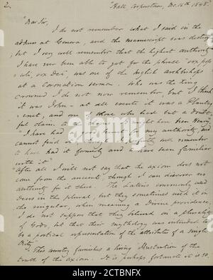 Cooper, James Fenimore (1789-1851), Text, Korrespondenz, 1848, Cooper, James Fenimore, 1789-1851 Stockfoto