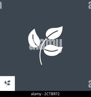 Symbol für die Vektorgyphe in der Pflanzenmedizin. Stock Vektor