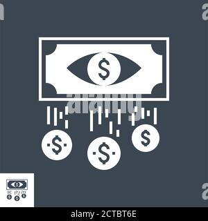 Kosten Pro Impression Vektor Glyph Symbol Stock Vektor