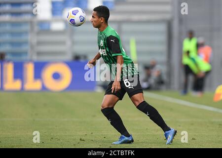 Reggio Emilia, Italien. September 2020. Rogerio von Sasssuolo Calcio während der Serie EIN Spiel zwischen Sassuolo und Cagliari im Mapei Stadium, Reggio Emilia, Italien am 20. September 2020. Foto von Giuseppe Maffia. Kredit: UK Sports Pics Ltd/Alamy Live Nachrichten Stockfoto