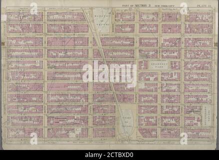 Platte 14: Begrenzt durch W. 25th Street, E. 25th Street, Second Avenue, E. 14th Street, W. 14th Street, und Seventh Avenue., Kartographie, Maps, 1897, Bromley, George Washington, Bromley, Walter Scott Stockfoto