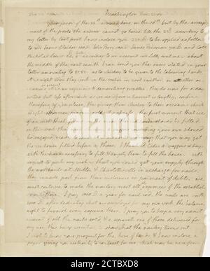 Brief von Thomas Jefferson, Washington, an John Holmes Freeman, Text, Korrespondenz, 1805, Jefferson, Thomas, 1743-1826 Stockfoto