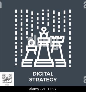 Symbol für digitale Strategie Stock Vektor