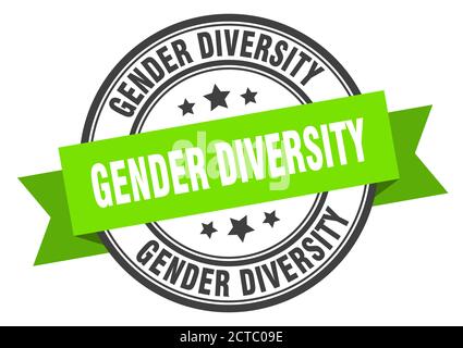 Gender Diversity Label Schild. Runder Stempel. Band. Band Stock Vektor