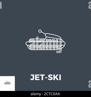 Symbol Für Jet-Ski-Linie Stock Vektor