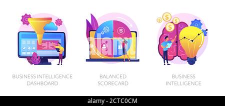 Vektorkonzepte für Leistungsmetriken Stock Vektor