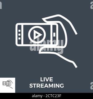 Symbol für Live-Streaming Stock Vektor