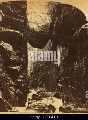 Boulder in the Flume., Hatch, W. I., Canyons, Boulders, New Hampshire, White Mountains (N.H. und ich Stockfoto