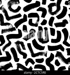 Unregelmäßige kreisförmige Linien Vektor nahtloses Muster. Stock Vektor