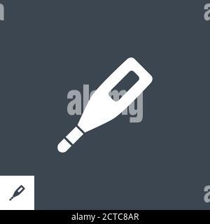 Symbol für die Vektorgyphe im Zusammenhang mit medizinischen Thermometern. Stock Vektor