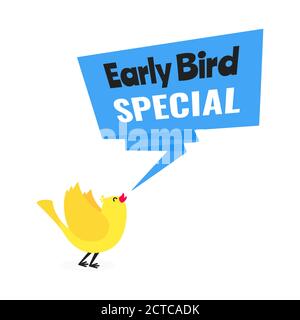 Early Bird Sonderangebot Rabatt Verkauf Event Banner flachen Stil Design Vektor Illustration. Stock Vektor