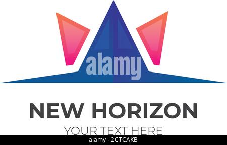 Start Horizon Logo Design Vektor Vorlage Stock Vektor