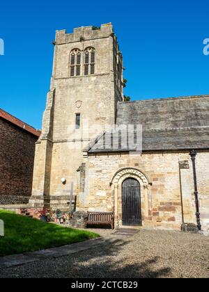 Church of St Mary ein Grade I denkmalgeschütztes Gebäude in Goldsborough in der Nähe von Knaresborough North Yorkshire England Stockfoto