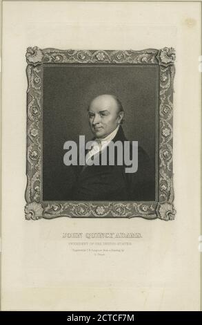 John Quincy Adams, Präsident der Vereinigten Staaten., Standbild, Drucke, 1825 Stockfoto