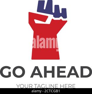 Abstrakter Daumen Logo-Design Mit Hellen Farben. Stock Vektor