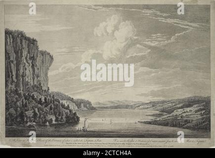 Ein Blick in Hudson's River auf den Eingang des so genannten Topan Sea, Standbild, Drucke, 1801 - 1900, Pownall, Thomas (1722-1805), Sandby, Paul (1731-1809), Benazech, Peter Paul Stockfoto