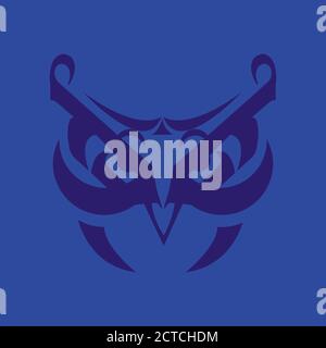 Große benutzerdefinierte Kopf der Eule Logo Design Vektor Illustration Symbol Des Wissenskonzepts Stock Vektor