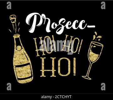 Weihnachts- und Neujahrsschilder Set Weißgold Farbe auf schwarzem Hintergrund für Grußkarten, Geschenkanhänger, Embleme, Neujahrsfeier, Produktpromoti Stock Vektor