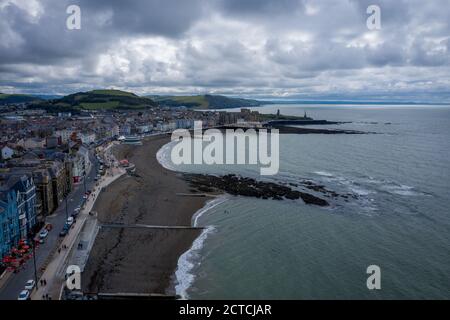 Aberystwyth, Ceredigion, West Wales, Großbritannien, beliebtes Touristenziel Stockfoto