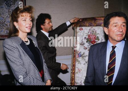 Königin Nour von Jordanien offizieller Besuch in Lyon, Frankreich, 1989 Stockfoto
