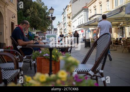 Belgrad, Serbien, 17. Sep 2020: Blick auf die Gospodska Straße in Zemun Stockfoto