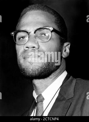 MALCOLM LITTLE alias Malcolm X (1925-1965) afroamerikanischer muslimischer Minister Und politischer Aktivist im Jahr 1964 Stockfoto