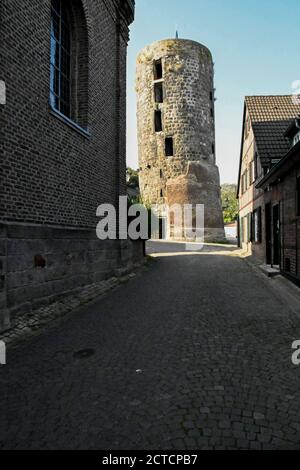 Das historische Dorfzentrum von Liedberg in NRW Stockfoto