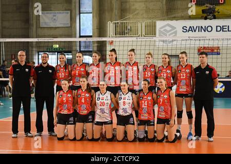 Scandicci, Italien. September 2020. Tent OBRENOVAC Team während Savino Del Bene Scandicci vs OK Tent Obranovac, Volleyball Champions League Frauen in scandicci, Italien, September 22 2020 Kredit: Unabhängige Fotoagentur/Alamy Live News Stockfoto