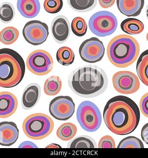 Nahtlose Vektor Pop Art Hintergrund Muster mit Kreisen Stock Vektor
