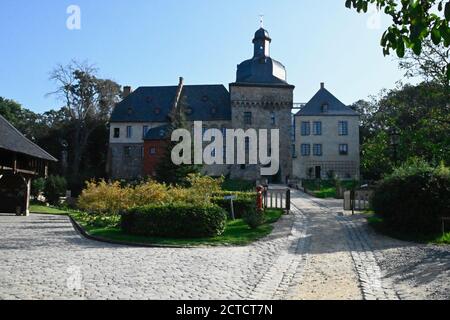 Das historische Dorfzentrum von Liedberg in NRW Stockfoto