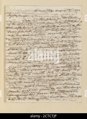 Andrew Jackson an William B. Lewis, Text, Korrespondenz, 1832, Jackson, Andrew, 1767-1845 Stockfoto