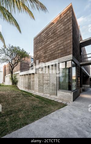Los Chocolates Gemeinschaftszentrum, Col. La Carolina Cuernavaca Morelos, Mexiko. Das Gebäude wurde 2018 fertiggestellt. Stockfoto